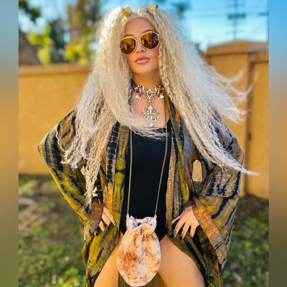 JAH LOVE SILK LONG KIMONO